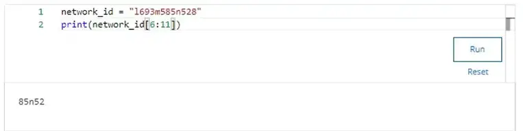 network ID - course 7 - work with string and list - answer